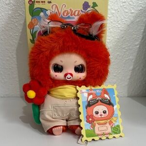 🦊 NEW! fox NORA Red Plush Doll with Flower Accessory spring outing team Sanrio